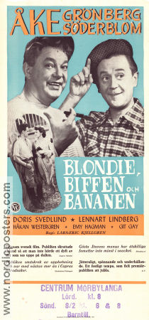 Blondie Biffen och Bananen 1952 poster Åke Söderblom Åke Grönberg Doris Svedlund Lars-Eric Kjellgren Hitta mer: Biffen och Bananen Hästar Från serier