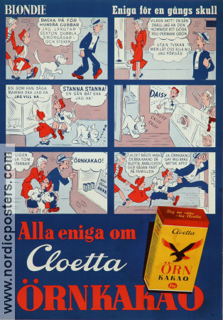 Blondie Cloetta choklad 1940 affisch Hitta mer: Blondie Från serier