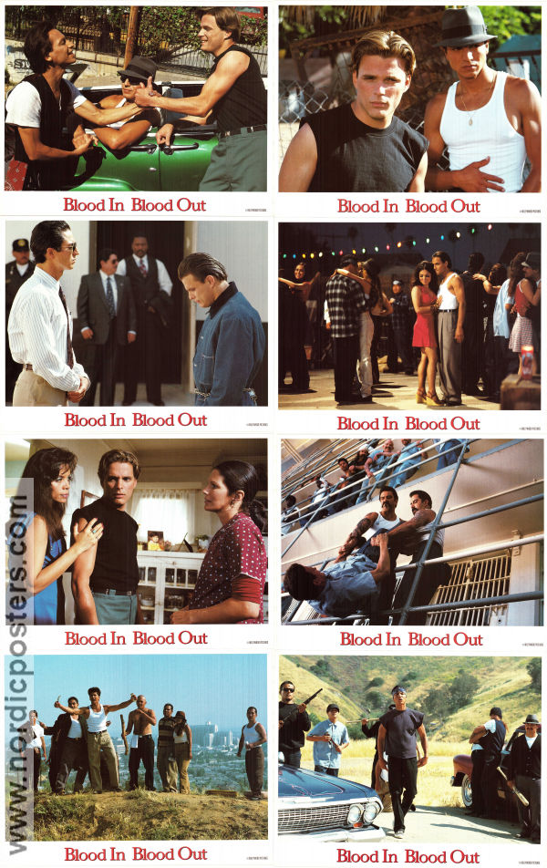 Blood in Blood Out 1993 lobbykort Jesse Borrego Damian Chapa Benjamin Bratt Taylor Hackford Gäng