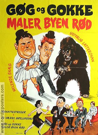 Blotto 1930 poster Laurel and Hardy Helan och Halvan