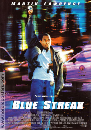 Blue Streak 1999 poster Martin Lawrence Luke Wilson Peter Greene Les Mayfield Poliser