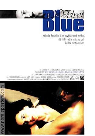 Blue Velvet 1986 poster Isabella Rossellini Dennis Hopper Kyle MacLachlan David Lynch Kultfilmer