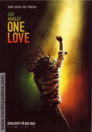 Bob Marley: One Love 2024 poster Kingsley Ben-Adir Lashana Lynch James Norton