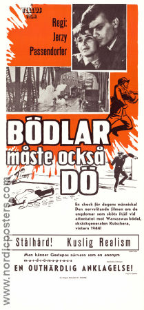 Bödlar måste också dö 1959 poster Bozena Kurowska Grazyna Staniszewska Jerzy Passendorfer Filmen från: Poland