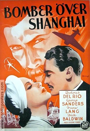Bomber över Shanghai 1938 poster Dolores del Rio George Sanders Eric Rohman art