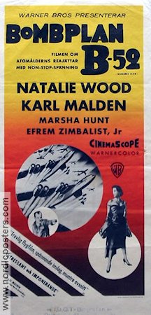 Bombplan B-52 1958 poster Natalie Wood Karl Malden Flyg