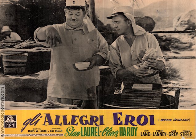 Bonnie Scotland 1935 poster Laurel and Hardy Helan och Halvan Oliver Hardy Stan Laurel