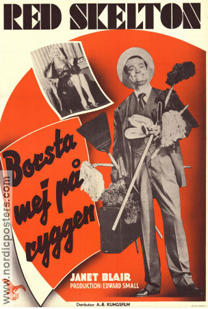 Borsta mej på ryggen 1948 poster Red Skelton Janet Blair Don McGuire S Sylvan Simon