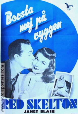 Borsta mej på ryggen 1948 poster Red Skelton Janet Blair Don McGuire S Sylvan Simon