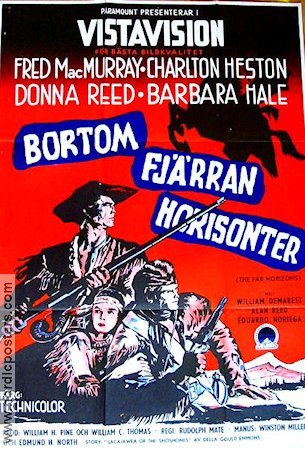 Bortom fjärran horisonter 1956 poster Charlton Heston