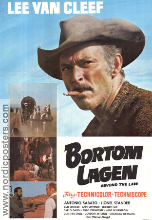 Bortom lagen 1968 poster Lee Van Cleef Antonio Sabato Giorgio Stegani