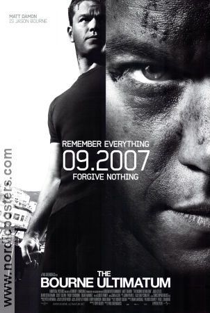 The Bourne Ultimatum 2007 poster Matt Damon Julia Stiles Paul Greengrass