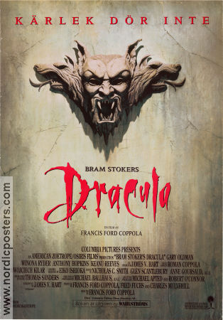 Bram Stoker´s Dracula 1992 poster Gary Oldman Winona Ryder Anthony Hopkins Keanu Reeves Tom Waits Richard E Grant Cary Elwes Francis Ford Coppola