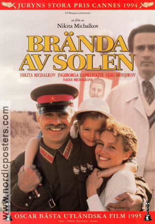 Brända av solen 1994 poster Ingeborga Dapkunaite Nikita Mikhalkov Ryssland