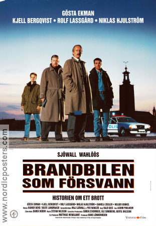 Brandbilen som försvann 1993 poster Gösta Ekman Rolf Lassgård Kjell Bergqvist Hajo Gies Text: Sjöwall-Wahlöö Hitta mer: Martin Beck Hitta mer: Stockholm Brand Poliser