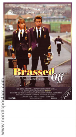 Brassed Off 1996 poster Ewan McGregor Tara Fitzgerald Pete Postlethwaite Mark Herman Instrument