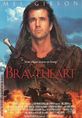 Braveheart 1995 poster Sophie Marceau Patrick McGoohan Catherine McCormack Mel Gibson