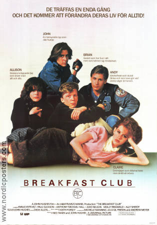 Breakfast Club 1984 poster Emilio Estevez Paul Gleason Molly Ringwald John Hughes Skola