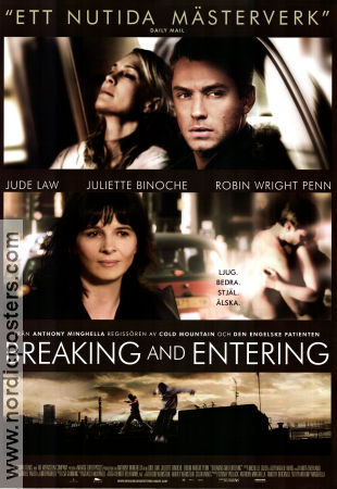 Breaking and Entering 2006 poster Jude Law Juliette Binoche Robin Wright Penn Anthony Minghella