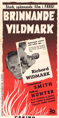 Brinnande vildmark 1952 poster Richard Widmark Constance Smith