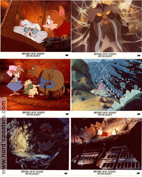 Brisby och NIMHs hemlighet 1982 lobbykort Elizabeth Hartman Don Bluth Animerat