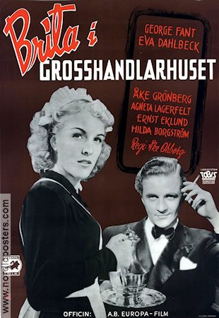 Brita i grosshandlarhuset 1946 poster Eva Dahlbeck George Fant Åke Grönberg Åke Ohberg