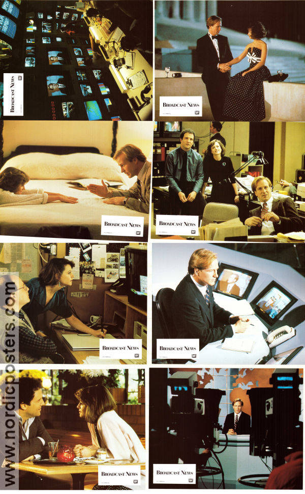 Broadcast News 1987 lobbykort William Hurt Holly Hunter Albert Brooks James L Brooks