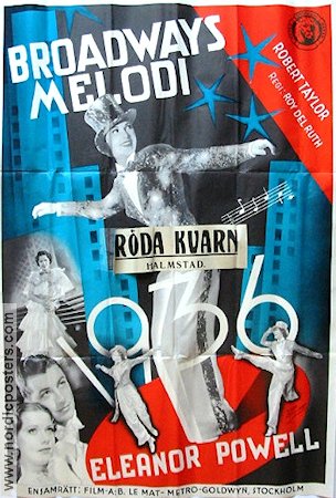 Broadways melodi 1935 poster Eleanor Powell Robert Taylor Musikaler