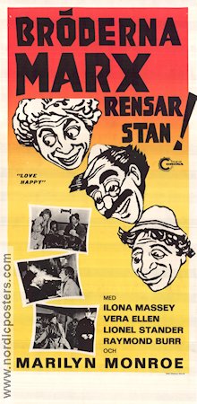 Bröderna Marx rensar stan 1949 poster The Marx Brothers Bröderna Marx Groucho Marx Vera-Ellen Marilyn Monroe David Miller