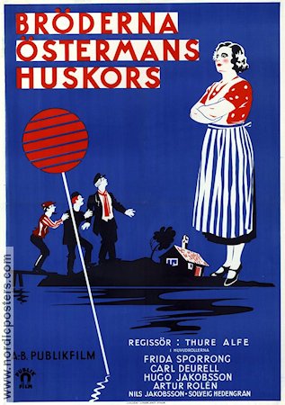 Bröderna Östermans huskors 1932 poster Frida Sporrong Artur Rolén Skärgård