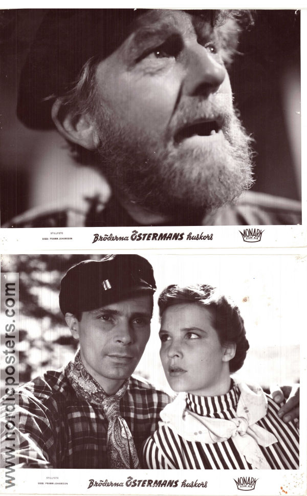 Bröderna Östermans huskors 1945 lobbykort Adolf Jahr Emy Hagman Artur Rolén John Elfström Ivar Johansson