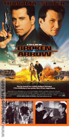 Broken Arrow 1996 poster John Travolta Christian Slater Samantha Mathis John Woo Flyg