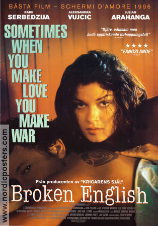 Broken English 1996 poster Aleksandra Vujcic Julian Arahanga Rade Serbedzija Gregor Nicholas