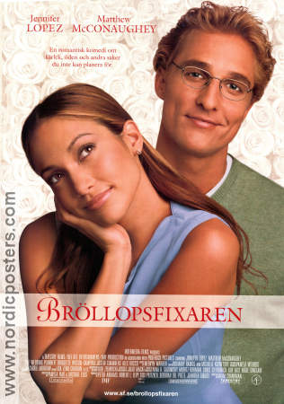 Bröllopsfixaren 2001 poster Matthew McConaughey Jennifer Lopez Adam Shankman Romantik