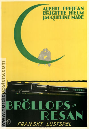 Bröllopsresan 1933 poster Albert Préjean Brigitte Helm Germain Fried Resor Tåg