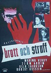 Brott och straff 1957 poster Jean Gabin Ulla Jacobsson