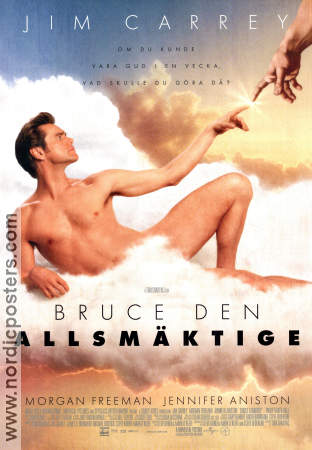 Bruce den allsmäktige 2003 poster Jim Carrey Morgan Freeman Jennifer Aniston Tom Shadyac Religion