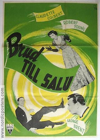 Brud till salu 1950 poster Claudette Colbert Robert Young