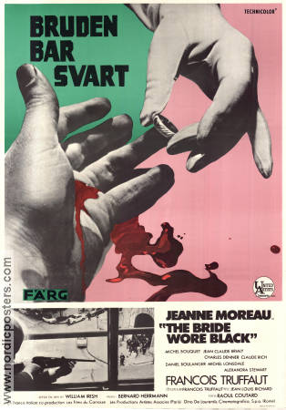 Bruden bar svart 1968 poster Jeanne Moreau Francois Truffaut
