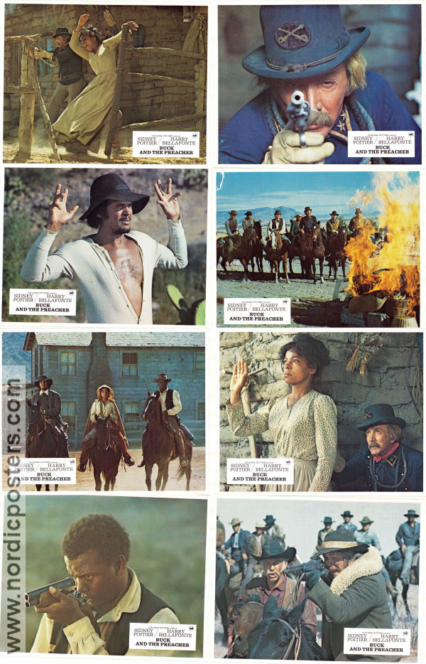 Buck and the Preacher 1972 lobbykort Harry Belafonte Ruby Dee Sidney Poitier