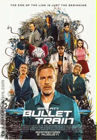 Bullet Train 2022 poster Brad Pitt Joey King Aaron Taylor-Johnson David Leitch Tåg