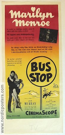 Bus Stop 1956 poster Marilyn Monroe Don Murray Berg