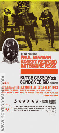 Butch Cassidy and the Sundance Kid 1969 poster Paul Newman Robert Redford Katharine Ross George Roy Hill