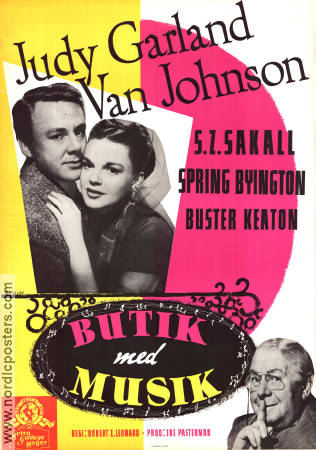 Butik med musik 1950 poster Judy Garland Van Johnson Buster Keaton