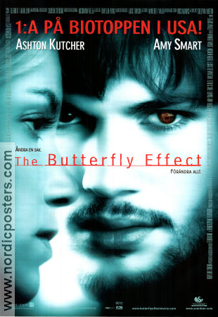 The Butterfly Effect 2004 poster Ashton Kutcher Amy Smart Melora Walters Eric Bress