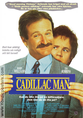 Cadillac Man 1990 poster Robin Williams Tim Robbins Pamela Reed Roger Donaldson Bilar och racing