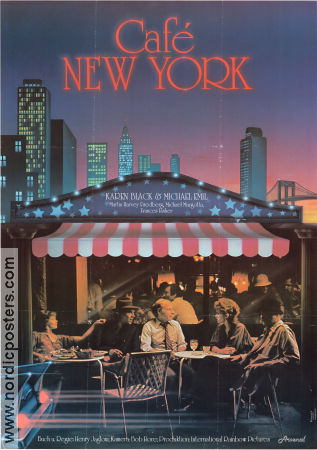 Café New York 1985 poster Michael Emil Karen Black Michael Margotta Henry Jaglom Mat och dryck