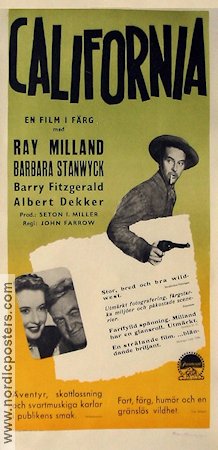 California 1947 poster Ray Milland Barbara Stanwyck