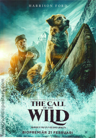 The Call of the Wild 2020 poster Harrison Ford Omar Sy Cara Gee Chris Sanders Skepp och båtar Hundar