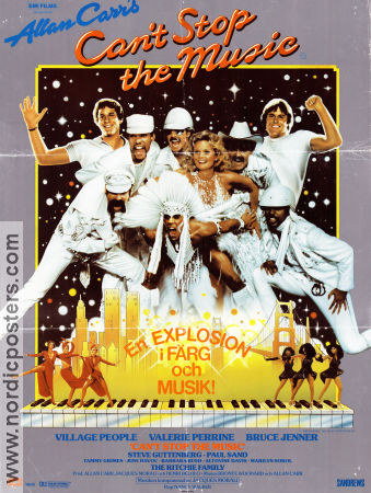 Can´t Stop the Music 1980 poster Ray Simpson Village People Valerie Perrine Bruce Jenner Nancy Walker Disco Musikaler Dans